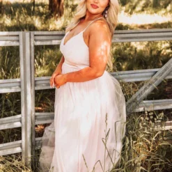 D & J Industries The Way You Sparkle Dress - Pale Peach