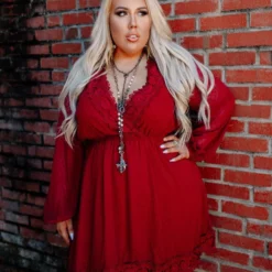 D & J Industries This One's For The Ladies Dress - Cherry Red Sale! 7 D & J Industries This One's For The Ladies Dress - Cherry Red Sale!