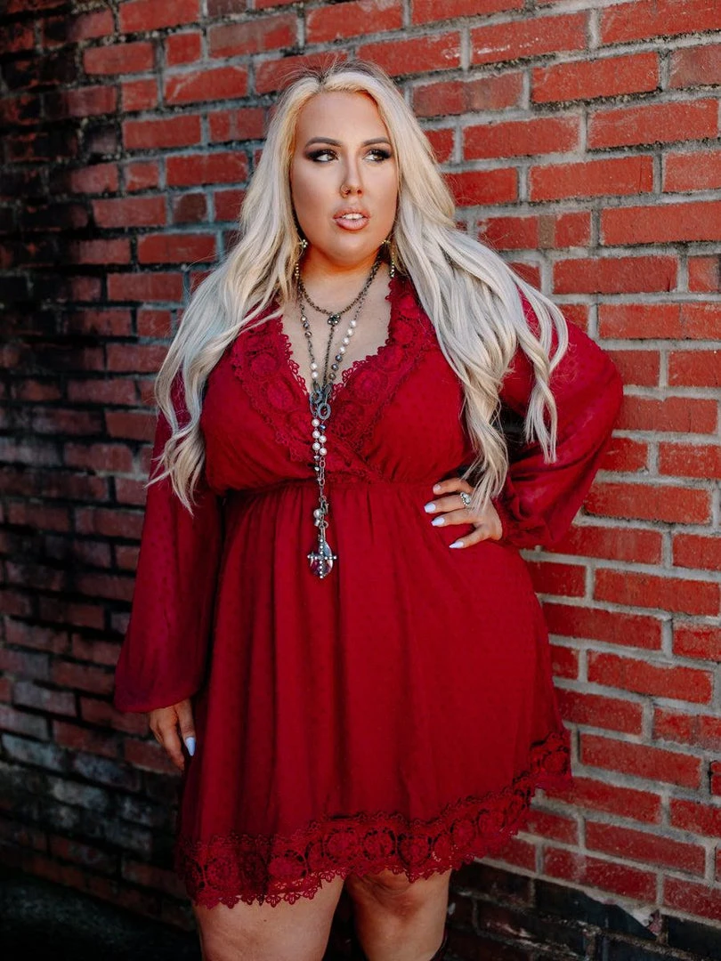 D & J Industries This One's For The Ladies Dress - Cherry Red Sale! 4 D & J Industries This One's For The Ladies Dress - Cherry Red Sale!