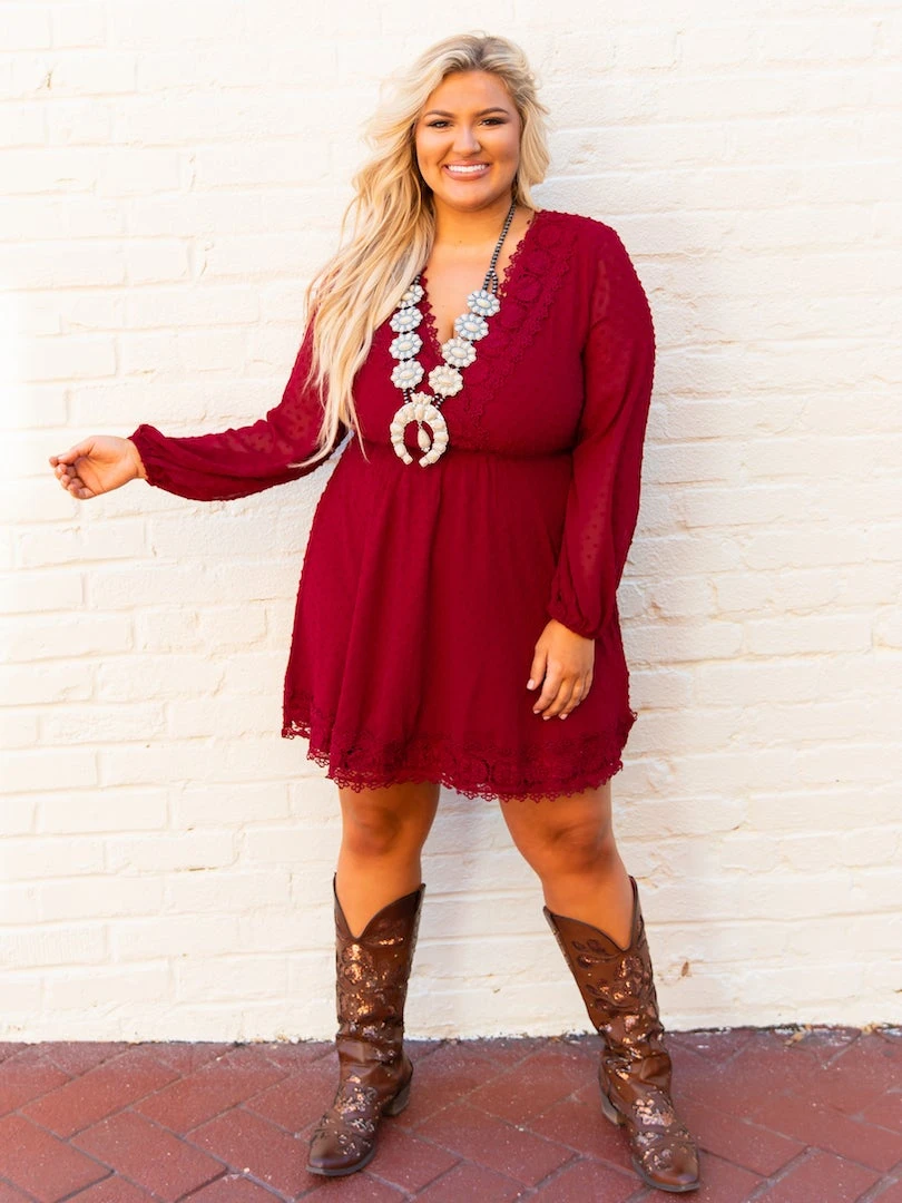 D & J Industries This One's For The Ladies Dress - Cherry Red Sale! 1 D & J Industries This One's For The Ladies Dress - Cherry Red Sale!