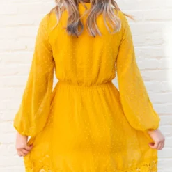 D & J Industries This One's For The Ladies Dress - Mustard Sale!