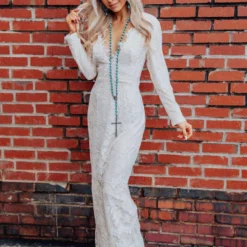 Southern Fried Chics Tie The Knot Lace Dress Bridal