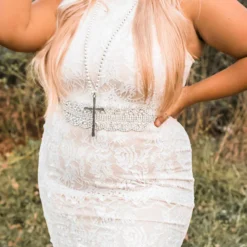 Southern Fried Chics Bridal To Have And To Hold Lace Dress - Ivory