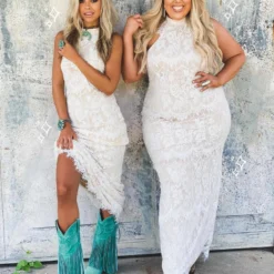 Southern Fried Chics Bridal To Have And To Hold Lace Dress - Ivory