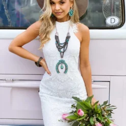 Southern Fried Chics Bridal To Have And To Hold Lace Dress - White