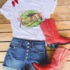 Miss Mud Pie Towanda Tee - White Clothing