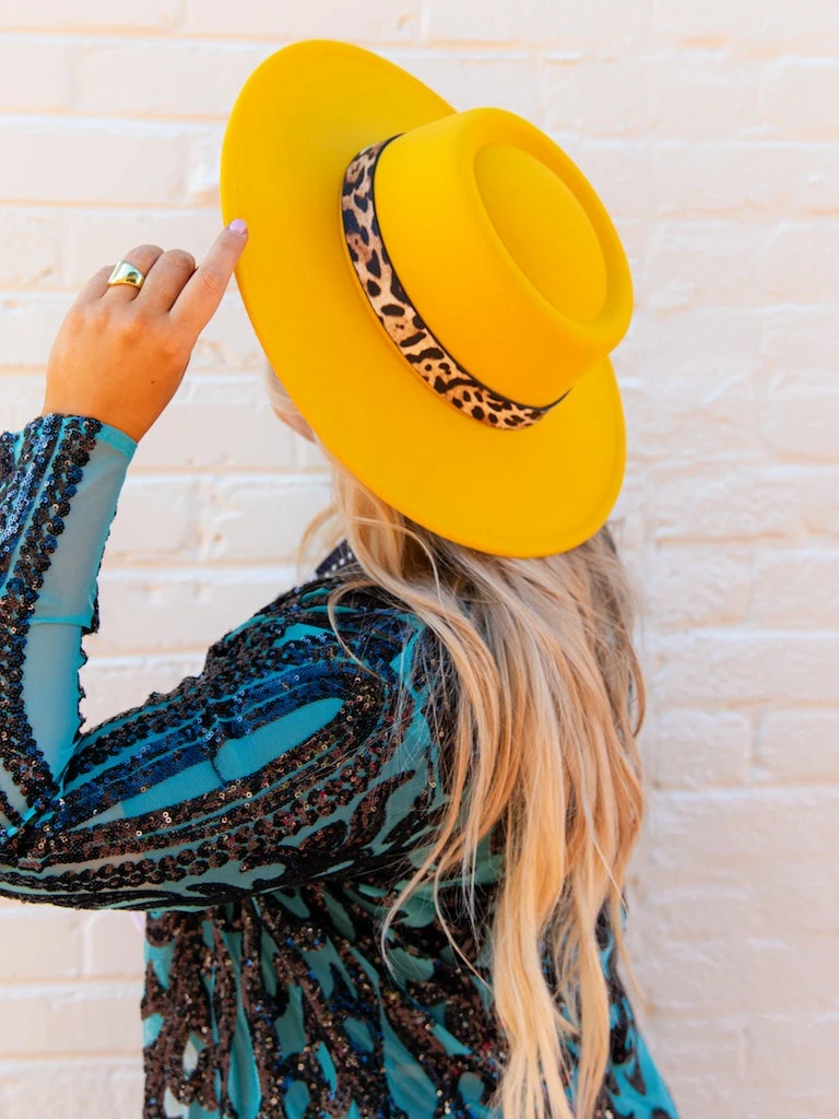 Wenzhou Luxe Import & Export Tulsa Hat - Mustard 2 Wenzhou Luxe Import & Export Tulsa Hat - Mustard