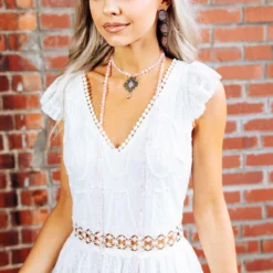 D & J Industries Twirl You Around Dress - White