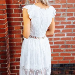 D & J Industries Twirl You Around Dress - White