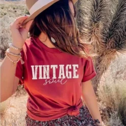 Buckin Barn Vintage Soul Tee - Rust Tees