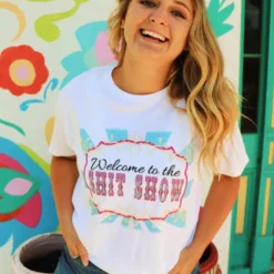 Bling-A-Gogo Welcome To The SHIT Show Tee By Bling-a-Go-Go Tees