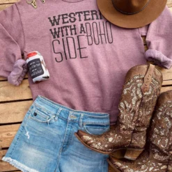 Buckin Barn Tees Western With A Side Of Boho Sweatshirt