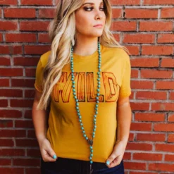 Miss Mud Pie Wild Tee - Mustard Tees