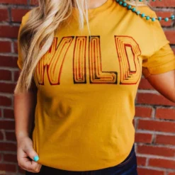 Miss Mud Pie Wild Tee - Mustard Tees