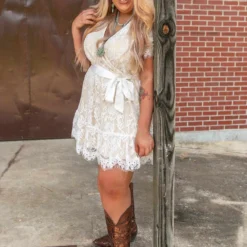 Southern Fried Chics Wrapped Up In Your Arms Lace Dress Bridal