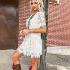 Southern Fried Chics Wrapped Up In Your Arms Lace Dress Bridal