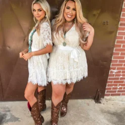 Southern Fried Chics Wrapped Up In Your Arms Lace Dress Bridal