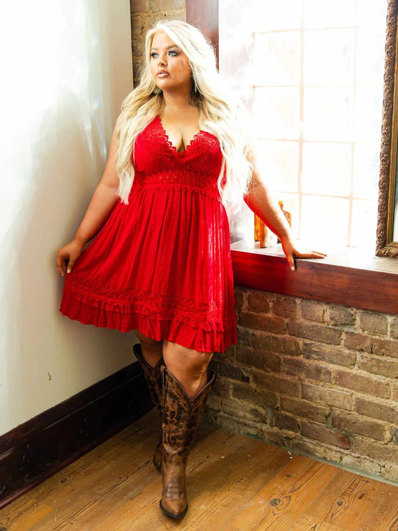 D & J Industries You Deserve It — Boho Mini Dress In Red Sale! 3 D & J Industries You Deserve It — Boho Mini Dress In Red Sale!