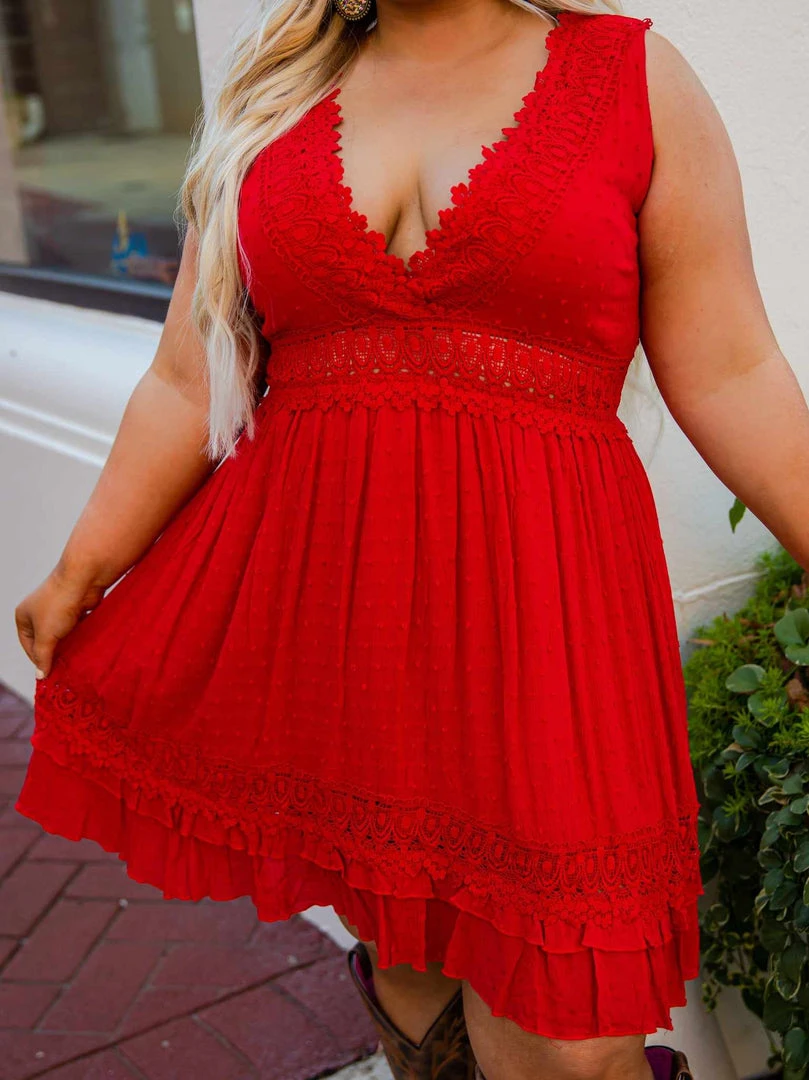 D & J Industries You Deserve It — Boho Mini Dress In Red Sale! 4 D & J Industries You Deserve It — Boho Mini Dress In Red Sale!