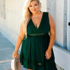 D & J Industries You Deserve It Dress - Evergreen Sale!