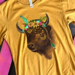Miss Mud Pie Boho Buffalo T-shirt