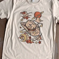 Miss Mud Pie Cosmic Hat With Stars T-shirt