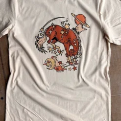 Miss Mud Pie Cosmic Horse With Stars T-shirt New Arrivals