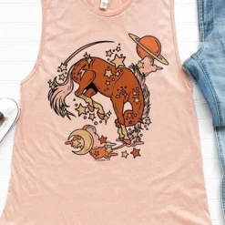 Miss Mud Pie Cosmic Horse With Stars Tank