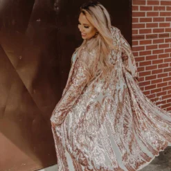 Dongguan Haohoo Clothing CO., Ltd Pre-Orders PREORDER The Royal Sequin Duster - Rose Gold