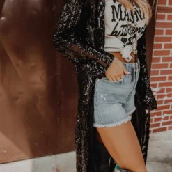 Dongguan Haohoo Clothing CO., Ltd Pre-Orders PREORDER The Royal Sequin Duster - Black