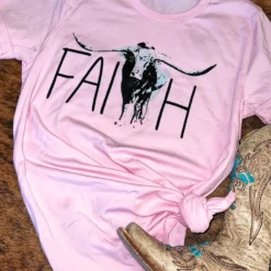 Buckin Barn Clothing Pink Faith T-shirt