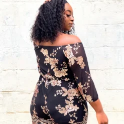 D & J Industries Co., LTD. Buy You A Round — Romper Dress In Black & Pink