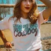Bling-A-Gogo Dibs On The Cowboy Tee - Faded Pink