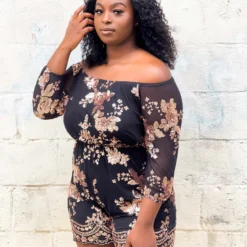 D & J Industries Co., LTD. Buy You A Round — Romper Dress In Black & Pink