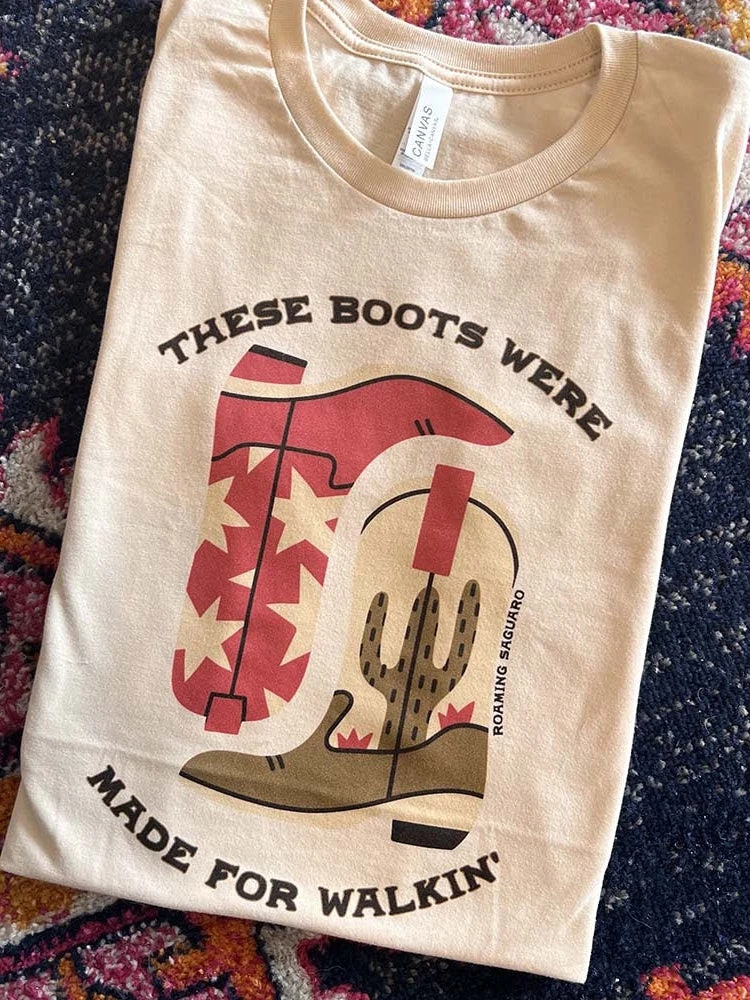 Miss Mud Pie Clothing These Boots Were Made For Walkin T-shirt 1 Miss Mud Pie Clothing These Boots Were Made For Walkin T-shirt