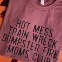 Miss Mud Pie Moms Club T-shirt - Mauve