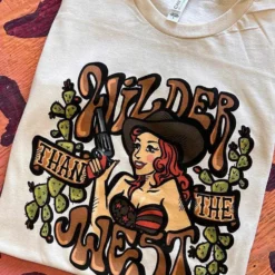 Miss Mud Pie Clothing Wilder Than The West T-shirt - Cream